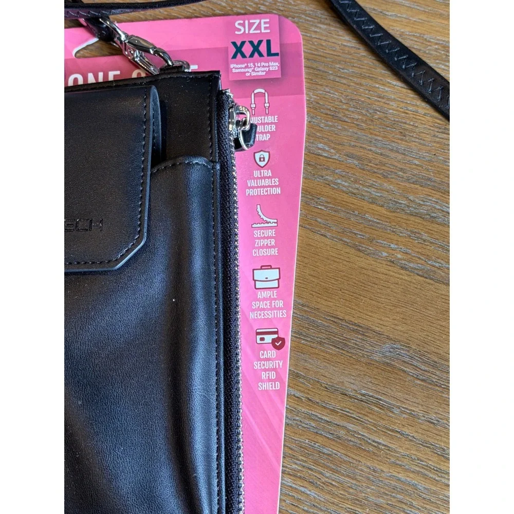 Bytech Universal Sling Phone Case XXL Black RFID Crossbody BY-PP-XX-207-BK
